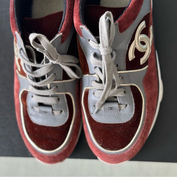 USED WOMEN CHANEL TRAINERS SUEDE - Picture 7 of 10